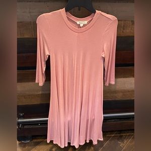 Juniors pink loose fitting dress